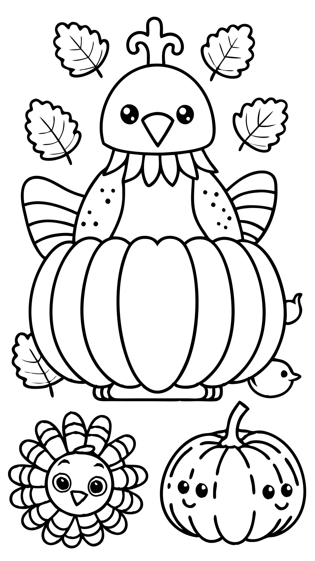 coloriages gratuits de Thanksgiving imprimables pour les enfants